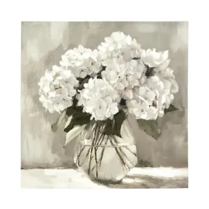 White Hydrangeas Wall Art by OneWorld Collection, a Artwork & Wall Decor for sale on Style Sourcebook