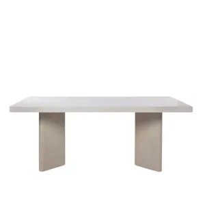 Symon Dining Table Sintered Stone Off White by OneWorld Collection, a Dining Tables for sale on Style Sourcebook