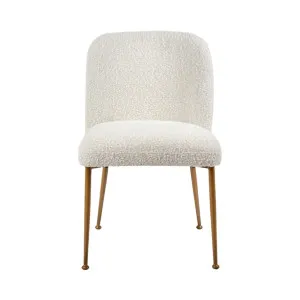 Desiree Dining Chair Boucle Fabric Bronzed Legs by OneWorld Collection, a Dining Chairs for sale on Style Sourcebook