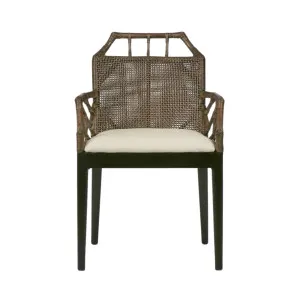 Baker Dining Chair with arms Soil Brown by OneWorld Collection, a Dining Chairs for sale on Style Sourcebook