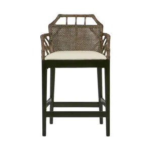 Baker Counter Stool with arms Soil Brown by OneWorld Collection, a Bar Stools for sale on Style Sourcebook
