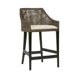 Charlotte Rattan Counter Stool Soil Brown by OneWorld Collection, a Bar Stools for sale on Style Sourcebook