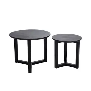 2 Piece Olwen Side Table Set Black by OneWorld Collection, a Side Table for sale on Style Sourcebook