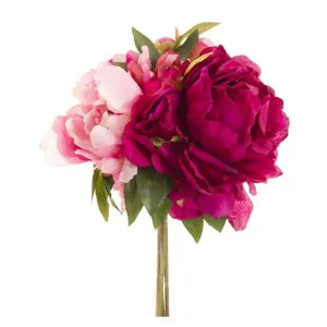 Peony Bouquet Mixed 30cm Fuchsia & Pink by OneWorld Collection, a Plants for sale on Style Sourcebook