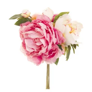 Peony Bouquet Mixed 30cm Light Pink by OneWorld Collection, a Plants for sale on Style Sourcebook