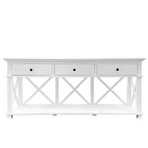 Sorrento 3 Drawer 190 cm Hamptons Console White by OneWorld Collection, a Console Table for sale on Style Sourcebook