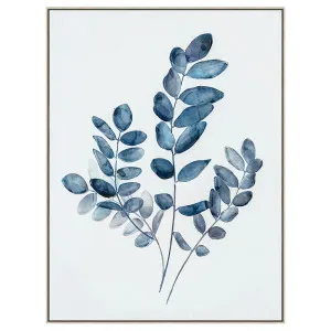 Blue Botanica Leaf C Wall Art by OneWorld Collection, a Artwork & Wall Decor for sale on Style Sourcebook