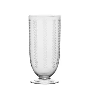 Leaf Cut Hurricane Small Clear by OneWorld Collection, a Vases & Jars for sale on Style Sourcebook