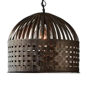 Esch Ceiling Pendant Medium Antique Black by OneWorld Collection, a Pendant Lighting for sale on Style Sourcebook