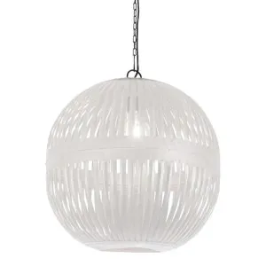 Esch Ball Ceiling Pendant White by OneWorld Collection, a Pendant Lighting for sale on Style Sourcebook