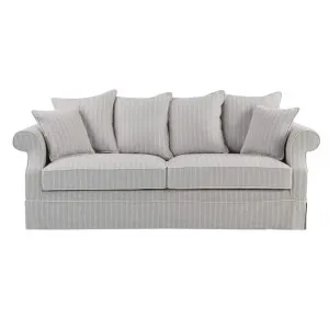 Avalon Hamptons 3 Seat Sofa Silver Grey Pin Stripe by OneWorld Collection, a Sofas for sale on Style Sourcebook