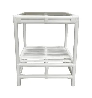 Havana Rattan Side Table White by OneWorld Collection, a Side Table for sale on Style Sourcebook