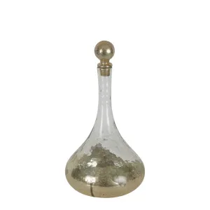 Genie Glass Decanter Gold Large by OneWorld Collection, a Decor for sale on Style Sourcebook