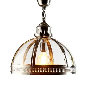 Winston Ceiling Pendant Shiny Nickel by OneWorld Collection, a Pendant Lighting for sale on Style Sourcebook