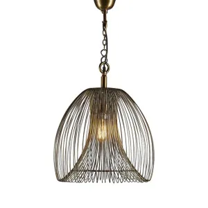 Baker Ceiling Pendant Large Gold by OneWorld Collection, a Pendant Lighting for sale on Style Sourcebook