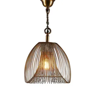 Baker Ceiling Pendant Small Gold by OneWorld Collection, a Pendant Lighting for sale on Style Sourcebook