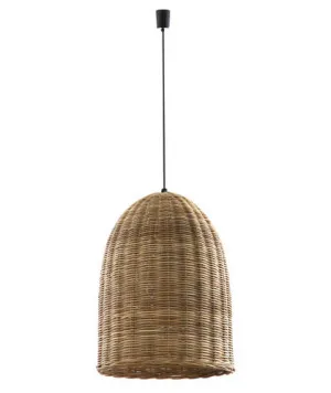 Rattan Bell Ceiling Pendant Large Natural by OneWorld Collection, a Pendant Lighting for sale on Style Sourcebook