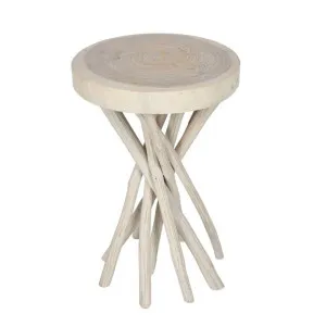 Tiki Table White Wash -Outdoor by OneWorld Collection, a Side Table for sale on Style Sourcebook