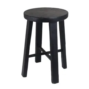 Round Stool Black Standard Size by OneWorld Collection, a Side Table for sale on Style Sourcebook