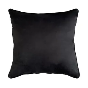 45cm Throw Cushion Black Velvet by OneWorld Collection, a Throws for sale on Style Sourcebook