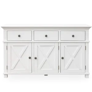 Sorrento 3 Door Hamptons 145cm Buffet White by OneWorld Collection, a Sideboards, Buffets & Trolleys for sale on Style Sourcebook