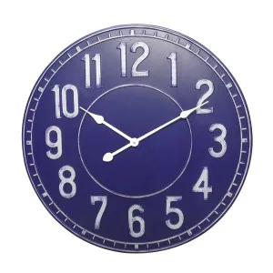 Harry 65cm Iron Clock Blue by OneWorld Collection, a Clocks for sale on Style Sourcebook