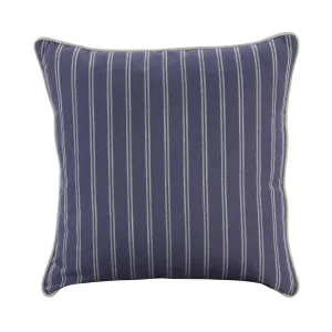 55cm Throw Cushion Navy/White Stripe by OneWorld Collection, a Throws for sale on Style Sourcebook