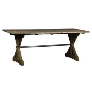 Recycle Boatwood Dining Table W/Iron 2.4 by OneWorld Collection, a Dining Tables for sale on Style Sourcebook