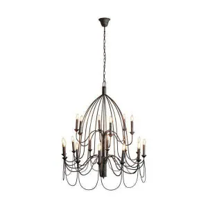 Large Arm Taupe Chandelier by OneWorld Collection, a Pendant Lighting for sale on Style Sourcebook