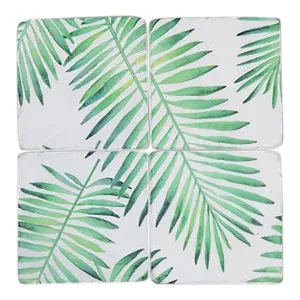 Set 4 Palm Leaf Coasters by OneWorld Collection, a Decor for sale on Style Sourcebook