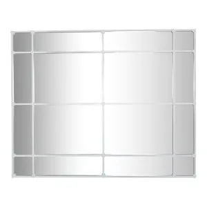 Crawford Rectangular 16 Pane Mirror Iron Frame White 200cm x 160cm by OneWorld Collection, a Mirrors for sale on Style Sourcebook