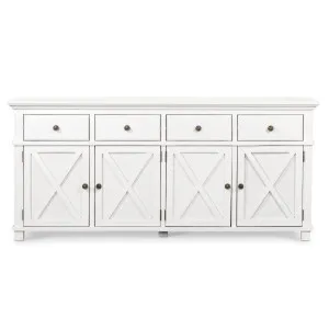 Sorrento 4 Door Hamptons 188cm Buffet White by OneWorld Collection, a Sideboards, Buffets & Trolleys for sale on Style Sourcebook