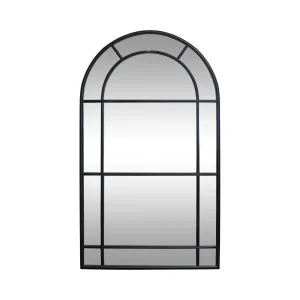 Milo Medium Iron Arched Mirror Black by OneWorld Collection, a Mirrors for sale on Style Sourcebook