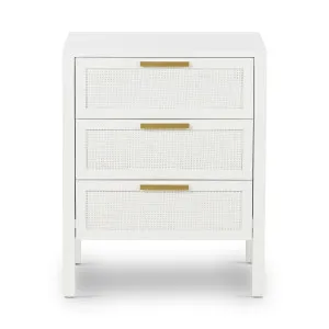 Santorini Bedside 3 Drawers White by OneWorld Collection, a Bedside Tables for sale on Style Sourcebook