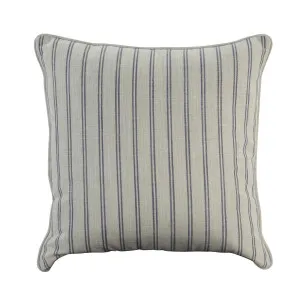 55Cm Throw Cushion White/Blue Pin Stripe by OneWorld Collection, a Throws for sale on Style Sourcebook