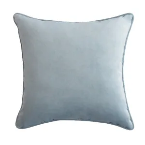 45cm Throw Cushion Light Blue Velvet by OneWorld Collection, a Throws for sale on Style Sourcebook