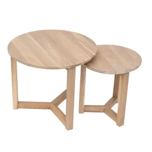 Oslo Set of 2 Side Tables White Wash Finish by OneWorld Collection, a Side Table for sale on Style Sourcebook