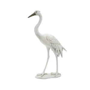 Elegant White Bird Statue H58cm by OneWorld Collection, a Decor for sale on Style Sourcebook