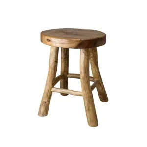 Teak Stool Lacquered by OneWorld Collection, a Side Table for sale on Style Sourcebook