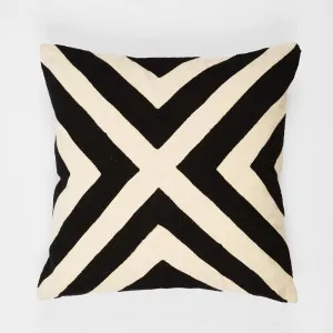 Cushion - Clifton 50x50cm Natural/Black by Florabelle Living, a Cushions, Decorative Pillows for sale on Style Sourcebook