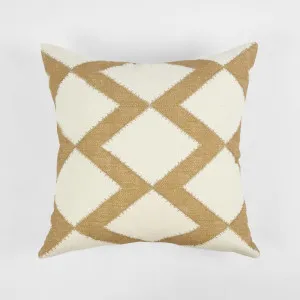 Cushion - Hayfield 50x50cm White/Mustard by Florabelle Living, a Cushions, Decorative Pillows for sale on Style Sourcebook