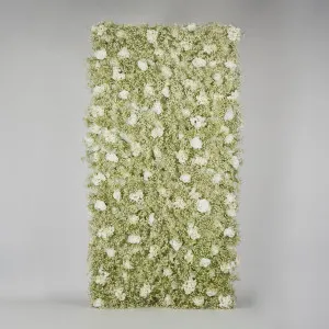 White Rose Hydrangea & Gyp Floral Wall by Florabelle Living, a Plants for sale on Style Sourcebook