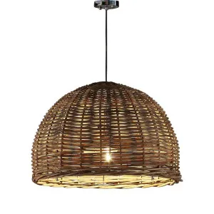 Rattan Ceiling Pendant Large Natural by Florabelle Living, a Pendant Lighting for sale on Style Sourcebook