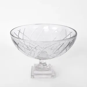 Asscher Hand Cut Pedestal Bowl by Florabelle Living, a Vases & Jars for sale on Style Sourcebook