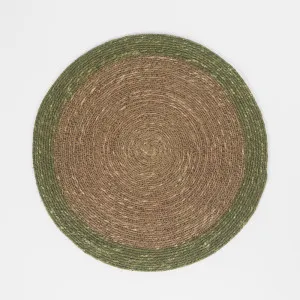 Seagrass Placemat with Olive Green Border by Florabelle Living, a Statues & Ornaments for sale on Style Sourcebook