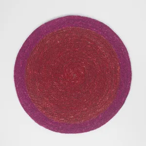 Seagrass Placemat Fuchsia w. Red Border by Florabelle Living, a Statues & Ornaments for sale on Style Sourcebook