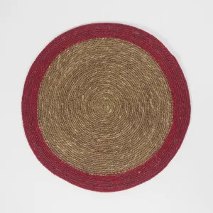 Seagrass Placemat w. Red Border by Florabelle Living, a Statues & Ornaments for sale on Style Sourcebook