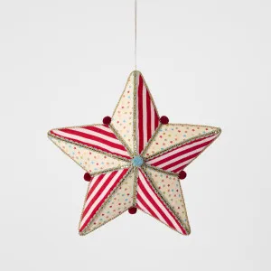 Carnival Hanging Stripe Red Star by Florabelle Living, a Christmas for sale on Style Sourcebook
