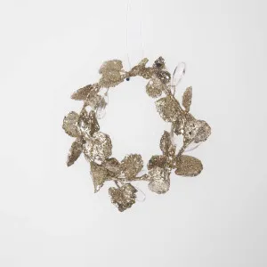 Glitter Mini Wreath Gold by Florabelle Living, a Christmas for sale on Style Sourcebook
