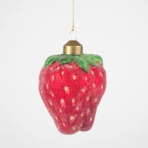 Sugared Strawberry Decoration Large Red by Florabelle Living, a Christmas for sale on Style Sourcebook